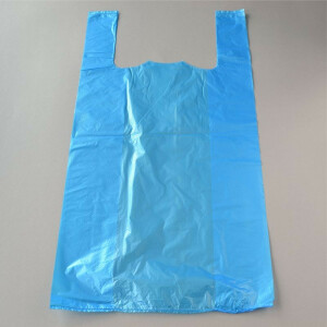 1000-4000 Stück Hemdchentragetaschen (30+20×60 cm), blau