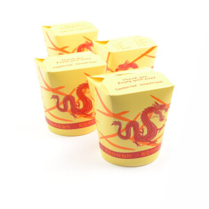 500 Stück Asiaboxen mit Dragon, 500 ml (16 OZ)
