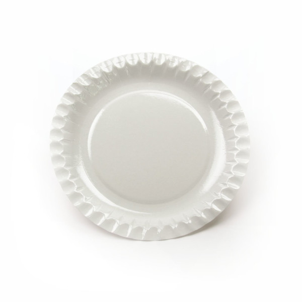 100-1000 Stück Pappteller KU18 rund (Ø 18 cm), ohne Beschichtung, weiß