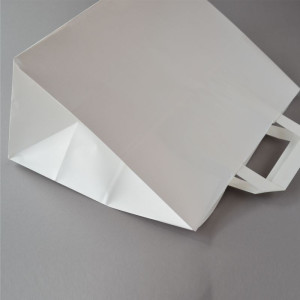 50-1000 St&uuml;ck Papiertragetaschen (32+17&times;27 cm), wei&szlig;