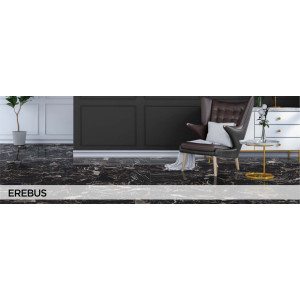1 Paket (1,44 m²) Feinsteinzeug Fliesen EREBUS BLACK (60 × 120 cm), poliert