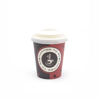 1000 St&uuml;ck Coffee To Go Becher mit Deckel (&Oslash; 80 mm), 200 ml made in Germany