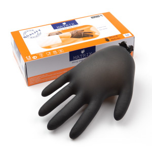 100 Stück Nitril Handschuhe (Größe S), schwarz