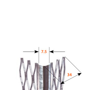 1 Stange Kantenprofil für den Innenputz CATNIC 4000/6 (Putzstärke 10-12 mm), 260 cm