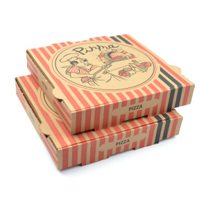 100 Stück Pizzakartons, Modell "Francia", kraft (versch. Größen)