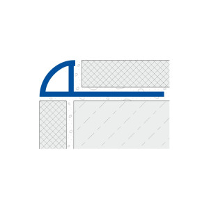Viertelkreis-Abschlussprofil DURAL Rondi ROG 821 PVC, H=8...