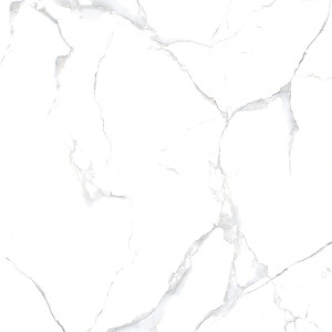 1 Paket (1,44 m²) Feinsteinzeug Fliesen WHITE MARBLE (60 × 60 cm), poliert