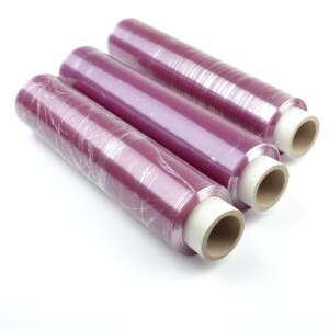 4 Rollen PVC-Frischhaltefolie, lila (Breite 30 cm, 800...