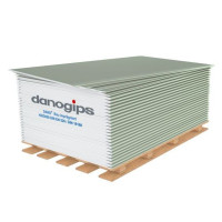 1 Stück (2,5 m²) DANO® Bau Gipsplatte imprägniert H2/GKBI (2000×1250 mm), grün/grau, 12,5 mm
