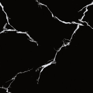 1 Paket (1,44 m²) Feinsteinzeug Fliesen STARDUST MARMO BLACK (60 × 60 cm), gezukert