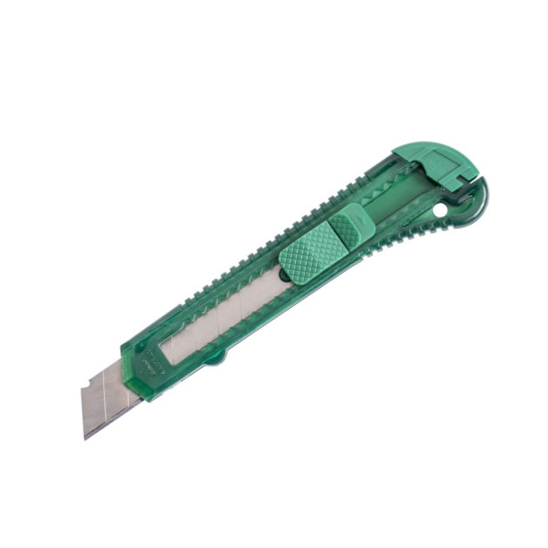 1 Stück Cutter-Messer STALCO mit Schieber, grün, 18 mm