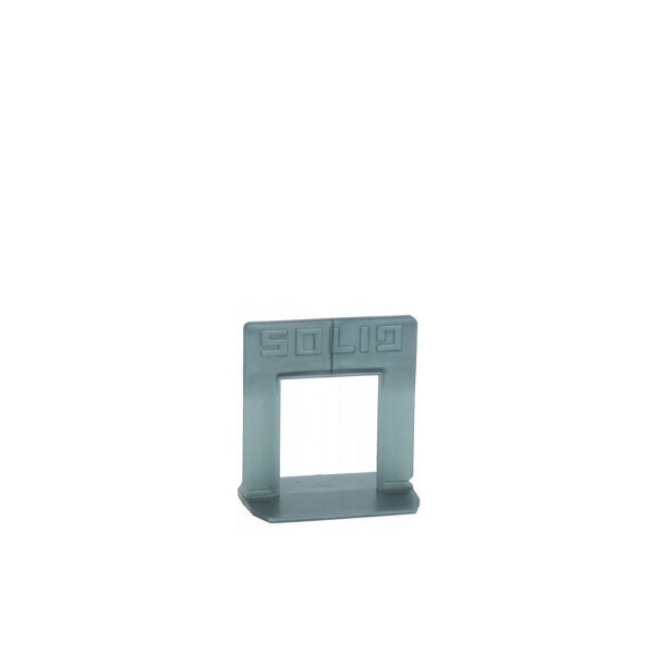 1 Packung (100 Stück) Zuglaschen SOLID für Fliesen Nivelliersystem (FB=1 mm), groß, Kunststoff, grau