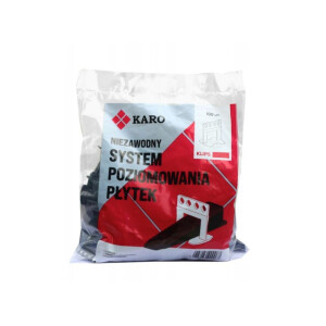 1 Packung (100 Stück) Zuglaschen KARO für Fliesen Nivelliersystem (FB=1 mm), Kunststoff, schwarz