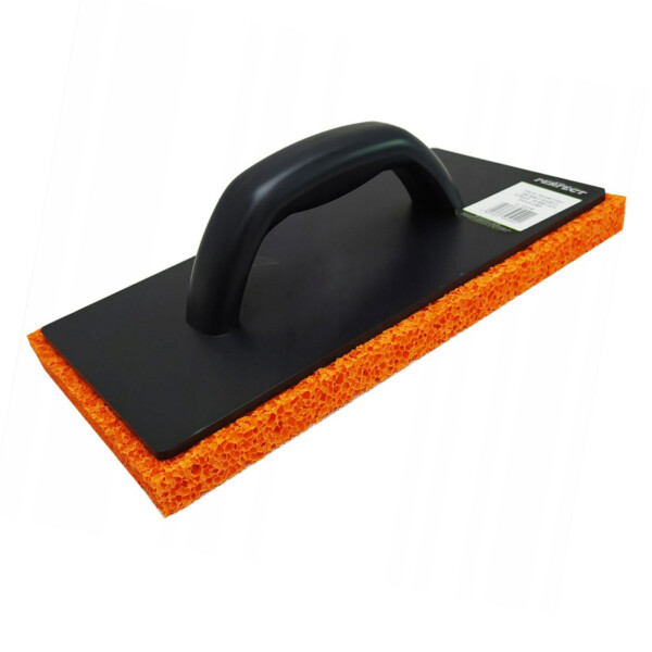 1 Stück Schwammbrett STALCO PERFECT (280 × 130 × 18 mm), grobporig, orange/schwarz