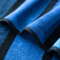 Badetuch LIGHT, gestreift (100×160 cm), Baumwolle, Oeko Tex®, schwarz/blau