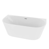 Vorwand-Badewanne CALDERA 1600, freistehend (1600×750×580 mm), 250 Liter, glänzend, weiß