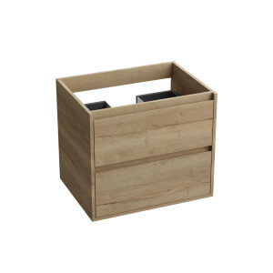 Waschbeckenunterschrank MINNESOTA WOOD 600 mit 2 Schubladen, wandhängend (605×460×542 mm), Eiche-Optik, braun