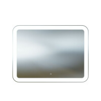 Badspiegel IRIS mit LED-Beleuchtung, wandhängend (800×600 mm), Touch-Schalter, rechteckig