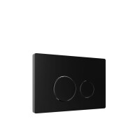 WC-Betätigungsplatte LAV 200.4.4 für 2-Mengenspülung (210×140 mm), Tasten rund, Kunststoff, matt, schwarz