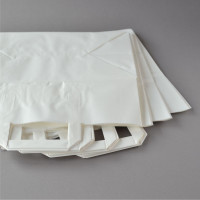 250 Stück Papiertragetaschen (32+17×27 cm), weiß